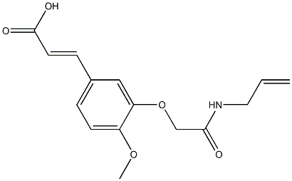 3-{4-methoxy-3-[(prop-2-en-1-ylcarbamoyl)methoxy]phenyl}prop-2-enoic acid Struktur