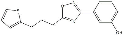 3-{5-[3-(thiophen-2-yl)propyl]-1,2,4-oxadiazol-3-yl}phenol Struktur