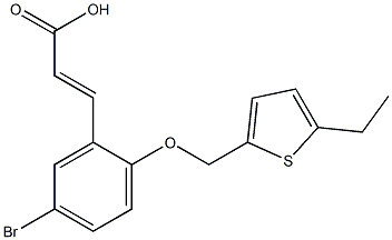 3-{5-bromo-2-[(5-ethylthiophen-2-yl)methoxy]phenyl}prop-2-enoic acid Struktur