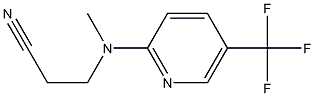 3-{methyl[5-(trifluoromethyl)pyridin-2-yl]amino}propanenitrile Struktur