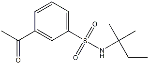 3-acetyl-N-(2-methylbutan-2-yl)benzene-1-sulfonamide Struktur