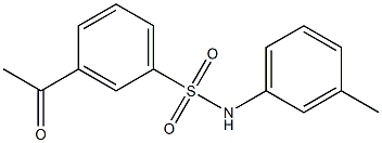 3-acetyl-N-(3-methylphenyl)benzene-1-sulfonamide Struktur