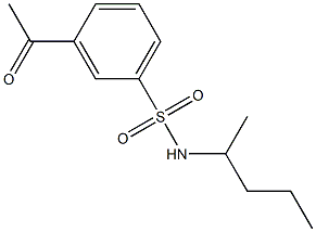 3-acetyl-N-(pentan-2-yl)benzene-1-sulfonamide Struktur