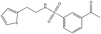 3-acetyl-N-[2-(thiophen-2-yl)ethyl]benzene-1-sulfonamide Struktur