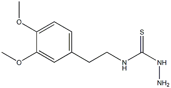 3-amino-1-[2-(3,4-dimethoxyphenyl)ethyl]thiourea Struktur