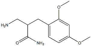 3-amino-2-[(2,4-dimethoxyphenyl)methyl]propanamide Struktur