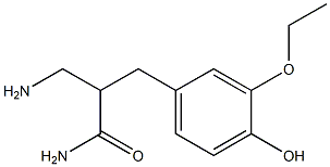 3-amino-2-[(3-ethoxy-4-hydroxyphenyl)methyl]propanamide Struktur