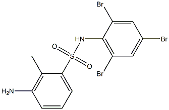 3-amino-2-methyl-N-(2,4,6-tribromophenyl)benzene-1-sulfonamide Struktur