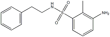 3-amino-2-methyl-N-(2-phenylethyl)benzene-1-sulfonamide Struktur