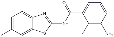 3-amino-2-methyl-N-(6-methyl-1,3-benzothiazol-2-yl)benzamide Struktur