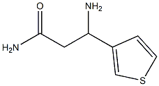 3-amino-3-(thiophen-3-yl)propanamide Struktur