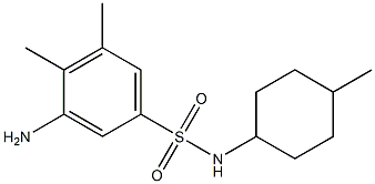 3-amino-4,5-dimethyl-N-(4-methylcyclohexyl)benzene-1-sulfonamide Struktur