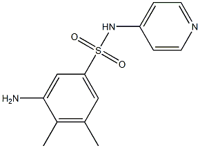 3-amino-4,5-dimethyl-N-(pyridin-4-yl)benzene-1-sulfonamide Struktur