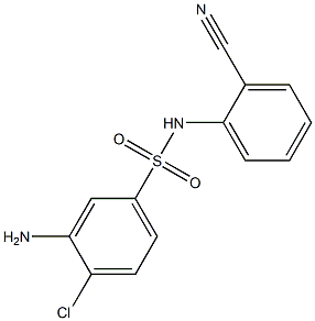 3-amino-4-chloro-N-(2-cyanophenyl)benzene-1-sulfonamide Struktur