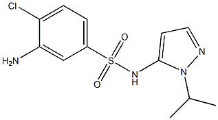 3-amino-4-chloro-N-[1-(propan-2-yl)-1H-pyrazol-5-yl]benzene-1-sulfonamide Struktur