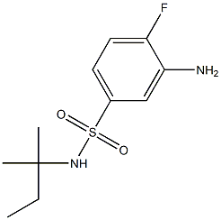 3-amino-4-fluoro-N-(2-methylbutan-2-yl)benzene-1-sulfonamide Struktur