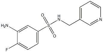 3-amino-4-fluoro-N-(pyridin-3-ylmethyl)benzene-1-sulfonamide Struktur