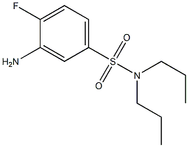 3-amino-4-fluoro-N,N-dipropylbenzene-1-sulfonamide Struktur