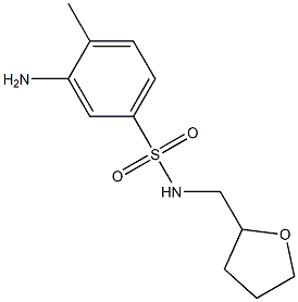 3-amino-4-methyl-N-(oxolan-2-ylmethyl)benzene-1-sulfonamide Struktur