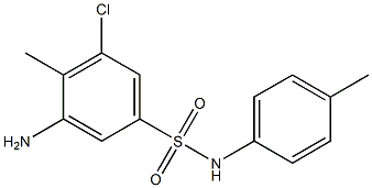 3-amino-5-chloro-4-methyl-N-(4-methylphenyl)benzene-1-sulfonamide Struktur