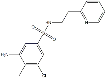 3-amino-5-chloro-4-methyl-N-[2-(pyridin-2-yl)ethyl]benzene-1-sulfonamide Struktur