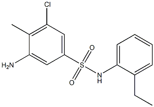 3-amino-5-chloro-N-(2-ethylphenyl)-4-methylbenzene-1-sulfonamide Struktur