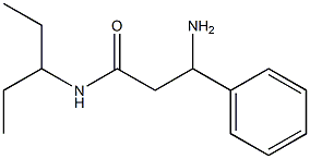 3-amino-N-(1-ethylpropyl)-3-phenylpropanamide Struktur