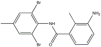 3-amino-N-(2,6-dibromo-4-methylphenyl)-2-methylbenzamide Struktur