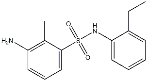 3-amino-N-(2-ethylphenyl)-2-methylbenzene-1-sulfonamide Struktur