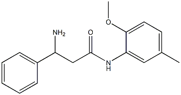 3-amino-N-(2-methoxy-5-methylphenyl)-3-phenylpropanamide Struktur