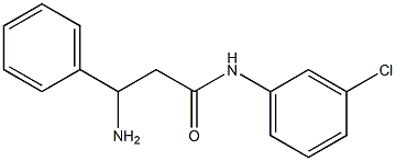 3-amino-N-(3-chlorophenyl)-3-phenylpropanamide Struktur