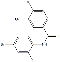 3-amino-N-(4-bromo-2-methylphenyl)-4-chlorobenzamide Struktur