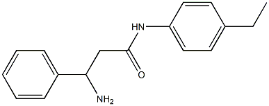 3-amino-N-(4-ethylphenyl)-3-phenylpropanamide Struktur