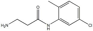 3-amino-N-(5-chloro-2-methylphenyl)propanamide Struktur