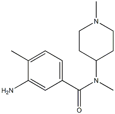 3-amino-N,4-dimethyl-N-(1-methylpiperidin-4-yl)benzamide Struktur