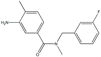 3-amino-N-[(3-fluorophenyl)methyl]-N,4-dimethylbenzamide Struktur