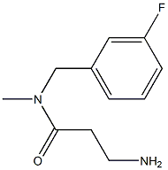 3-amino-N-[(3-fluorophenyl)methyl]-N-methylpropanamide Struktur