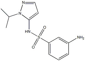 3-amino-N-[1-(propan-2-yl)-1H-pyrazol-5-yl]benzene-1-sulfonamide Struktur