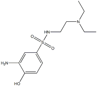 3-amino-N-[2-(diethylamino)ethyl]-4-hydroxybenzene-1-sulfonamide Struktur