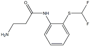 3-amino-N-{2-[(difluoromethyl)thio]phenyl}propanamide Struktur