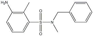 3-amino-N-benzyl-N,2-dimethylbenzene-1-sulfonamide Struktur