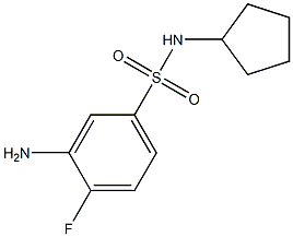 3-amino-N-cyclopentyl-4-fluorobenzene-1-sulfonamide Struktur