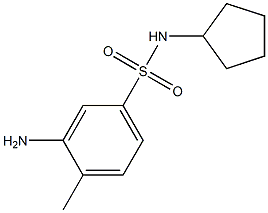 3-amino-N-cyclopentyl-4-methylbenzene-1-sulfonamide Struktur