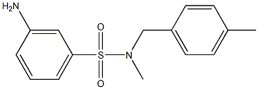 3-amino-N-methyl-N-[(4-methylphenyl)methyl]benzene-1-sulfonamide Struktur