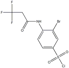 3-bromo-4-(3,3,3-trifluoropropanamido)benzene-1-sulfonyl chloride Struktur