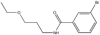 3-bromo-N-(3-ethoxypropyl)benzamide Struktur