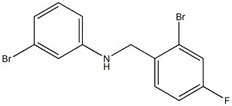 3-bromo-N-[(2-bromo-4-fluorophenyl)methyl]aniline Struktur