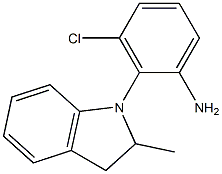 3-chloro-2-(2-methyl-2,3-dihydro-1H-indol-1-yl)aniline Struktur