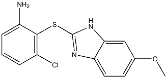 3-chloro-2-[(6-methoxy-1H-1,3-benzodiazol-2-yl)sulfanyl]aniline Struktur