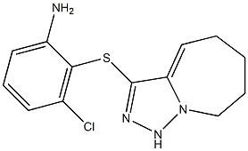 3-chloro-2-{5H,6H,7H,8H,9H-[1,2,4]triazolo[3,4-a]azepin-3-ylsulfanyl}aniline Struktur